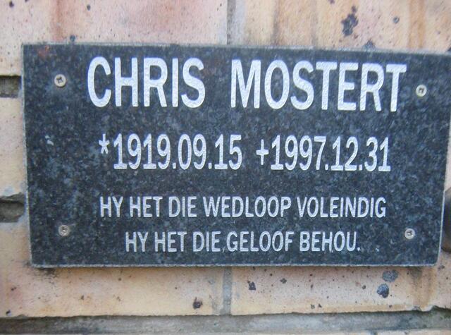 MOSTERT Chris 1919-1997