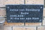 RENSBURG Suzie, Janse van