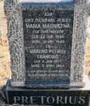 PRETORIUS Barend Petrus Francois 1877-1954 & Maria Magrietha OOSTHUIZEN 1886-1945