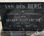 BERG Maria Elizabeth, van den nee DE KOCK 1895-1975