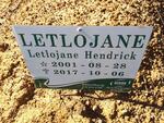 LETLOJANE Letlojane Hendrick 2001-2017
