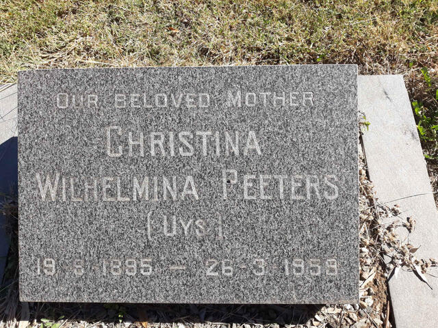 PEETERS Christina Wilhelmina nee UYS 1895-1959