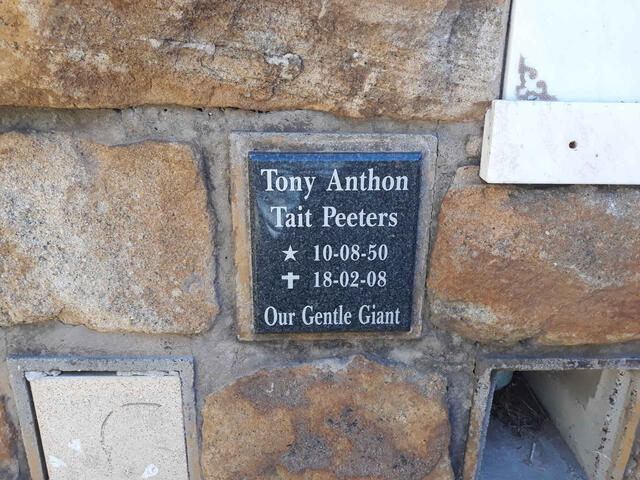 PEETERS Tony Anthon Tait 1950-2008