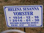 VORSTER Helena Susanna 1934-2016
