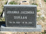 DURAAN Johanna Jacomina 1920-2001