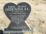ODENDAAL Sarie Maria 1933-2003