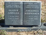 ROODT Johannes Stephanus 1957-2003 & Hester Adriana 1959-2002