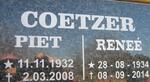 COETZER Piet 1932-2008 & Reneé 1934-2014