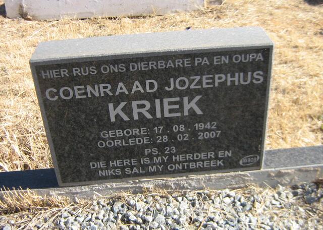 KRIEK Coenraad Jozephus 1942-2007