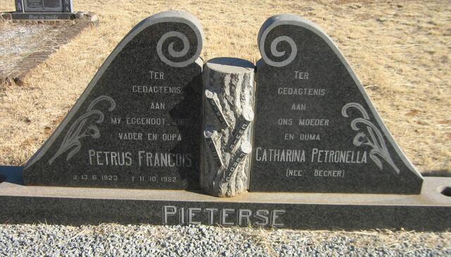PIETERSE Petrus Francois 1923-1982 & Catharina Petronella BECKER