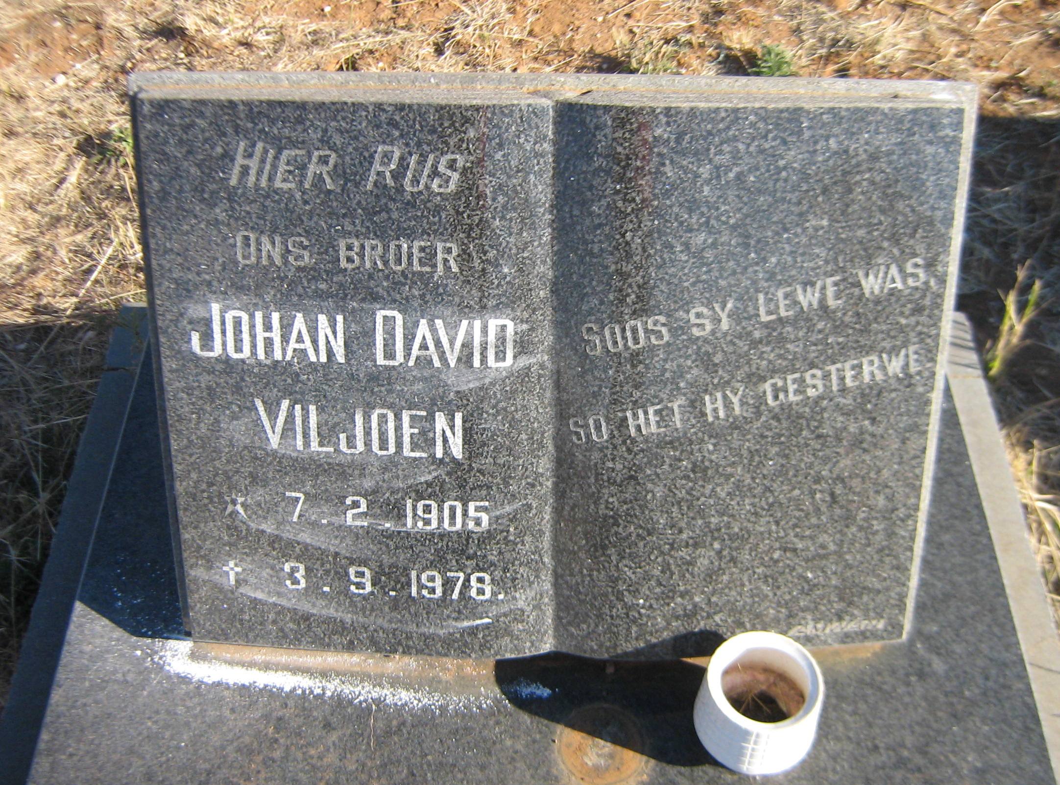 VILJOEN Johan David 1905-1978