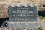 KLOPPER Elizabeth M.M. nee MAARTENS 1849-1933