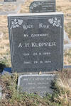 KLOPPER A.H. 1884-1974