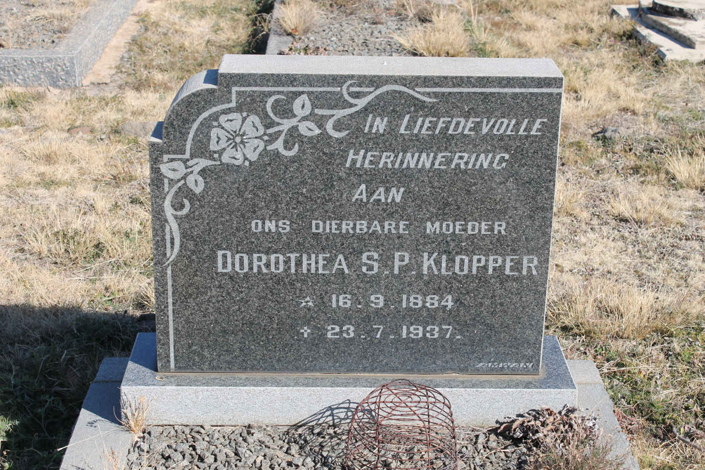 KLOPPER Dorothea S.P. 1884-1937