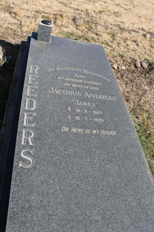 REEDERS Jacobus Andreas James 1927-1993