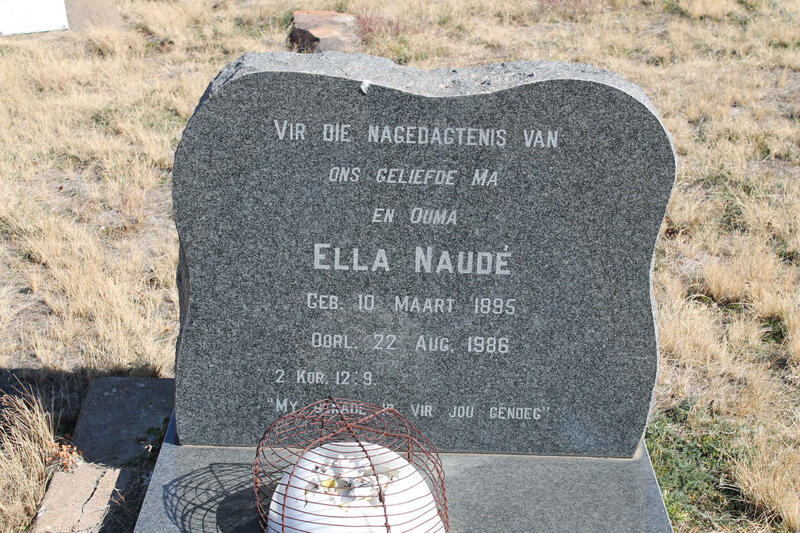 NAUDÉ Ella 1895-1986