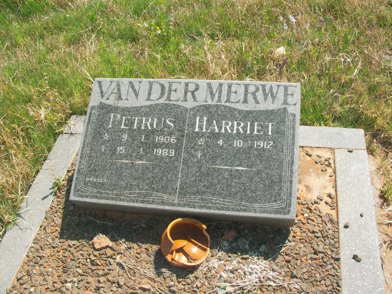 MERWE Petrus, van der 1906-1989 & Harriet 1912-