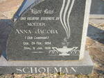 SCHOEMAN Anna  Jacoba nee LANDMAN 1894-1956
