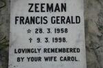 ZEEMAN Francis Gerald 1958-1998