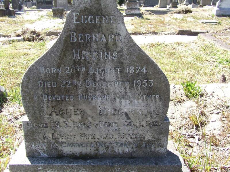 HIGGINS Eugene Bernard 1874-1953 & Agnes 18?6-19?6