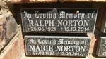 NORTON Ralph 1921-2014 & Marie 1927-2012