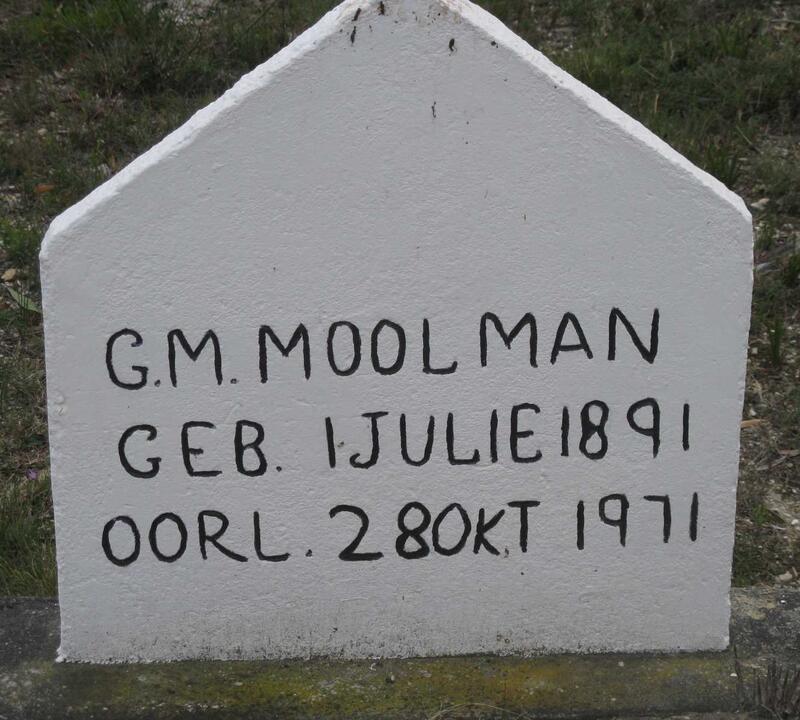 MOOLMAN G.M. 1891-1971