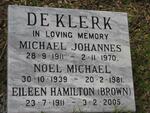 KLERK Michael Johannes, de 1911-1970  & Eileen Hamilton BROWN 1911-2005 :: KLERK Noel Michael, de 1939-1981