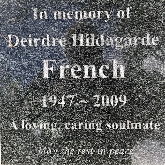 FRENCH Deirdre Hildagarde 1947-2009