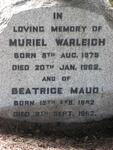 WARLEIGH Muriel 1879-1982 :: ? Beatrice Maud 1882-1962