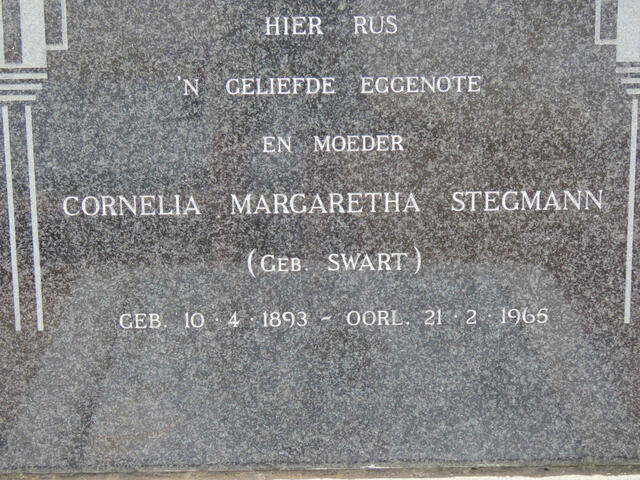 STEGMANN Cornelia Margaretha nee SWART 1893-1965