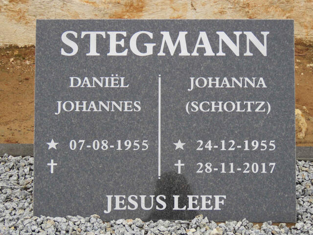 STEGMANN Daniël Johannes 1955- & Johanna SCHOLTZ 1955-2017