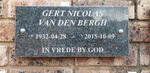 BERGH Gert Nicolas, van den 1932-2015