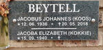 BEYTELL Jacobus Johannes 1936-2018 & Jacoba Elizabeth 1940-