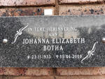 BOTHA Johanna Elizabeth 1933-2009