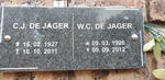 JAGER C.J., de 1927-2011 & W.C. 1926-2012