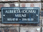 MILNE Alberta 1925-2018
