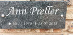 PRELLER Ann 1950-2015