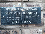 SCHOEMAN Piet P.J.A. 1948-2018 & Bessie E.J. 1948-