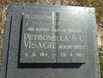 VISAGIE Petronella S.C. nee DU PREEZ 1914-1987
