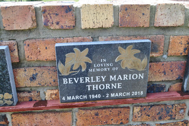 THORNE Beverley Marion 1940-2018