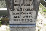 STADLER S.M.W. nee CRONJE 1856-1933