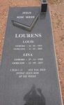 LOURENS Louis 1923-2005 & Lina 1928-2017