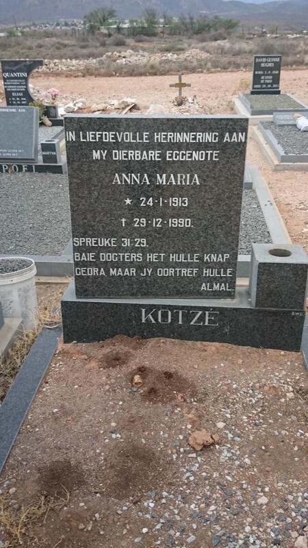 KOTZÉ Anna Maria 1913-1990