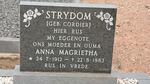 STRYDOM Anna Magrietha nee CORDIER 1912-1983