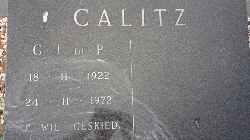 CALITZ G.J. du P. 1922-1972