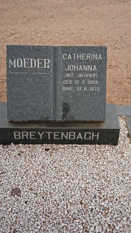 BREYTENBACH Catherina Johanna nee OLIVIER 1889-1973