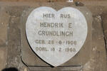 GRUNDLINGH Hendrik E. 1908-1960