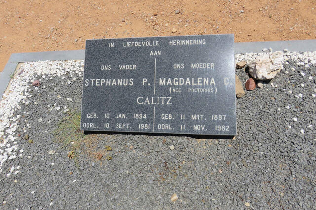 CALITZ Stephanus P. 1894-1981 & Magdalena C. PRETORIUS 1897-1982