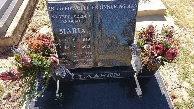 CLAASEN Maria 1943-2012