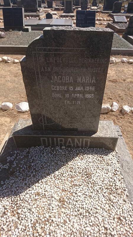DURAND Jacoba Maria 1946-1965